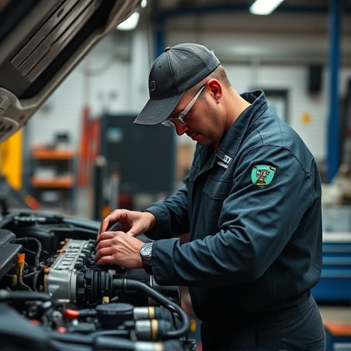 auto technician working