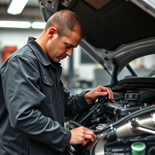 auto technician working