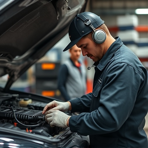 auto technician working