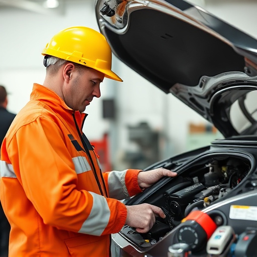 auto technician working