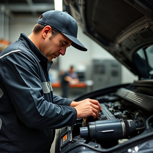 auto technician working