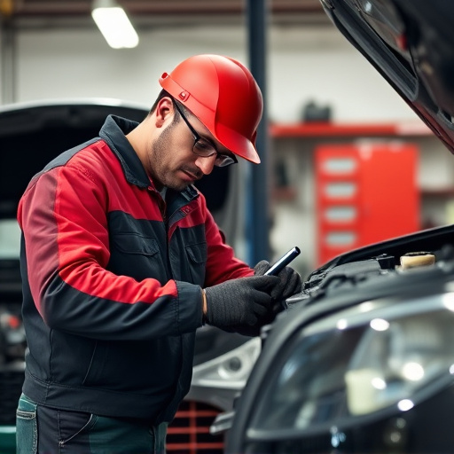 auto technician working