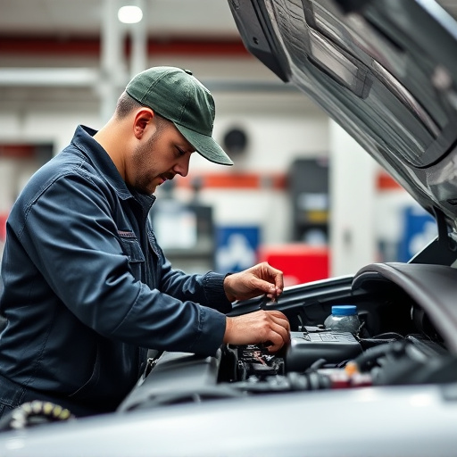 auto technician working
