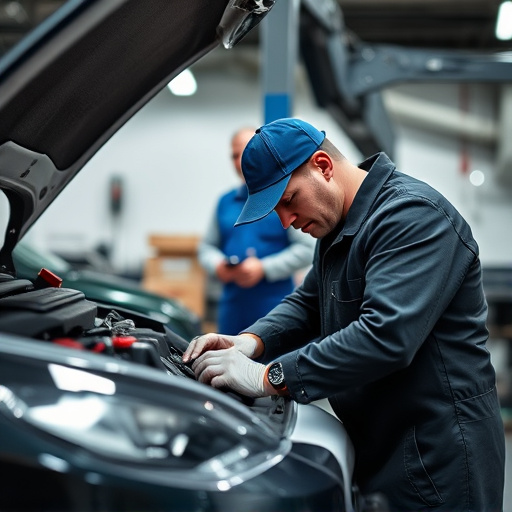auto technician working