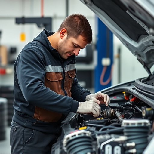 auto technician working