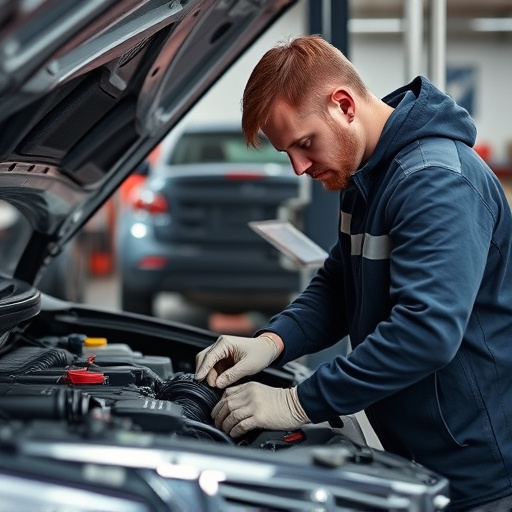 auto technician working