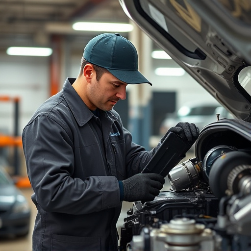auto technician working