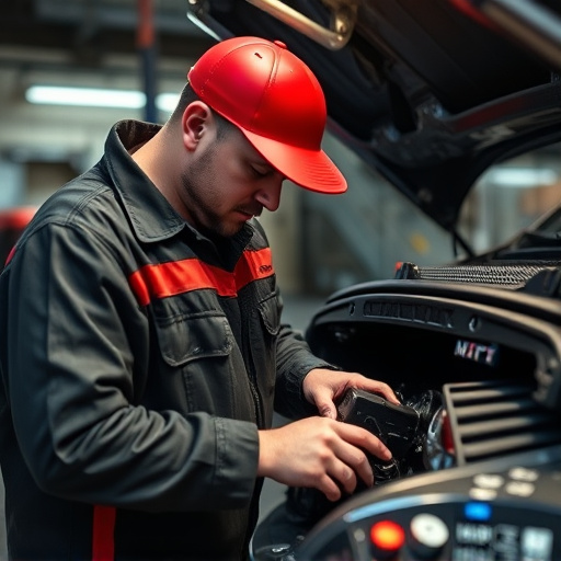 auto technician working