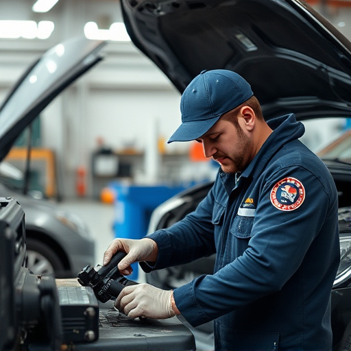 auto technician working