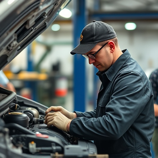 auto technician working