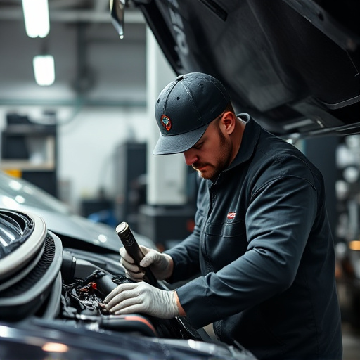 auto technician working