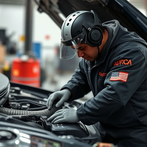 auto technician working