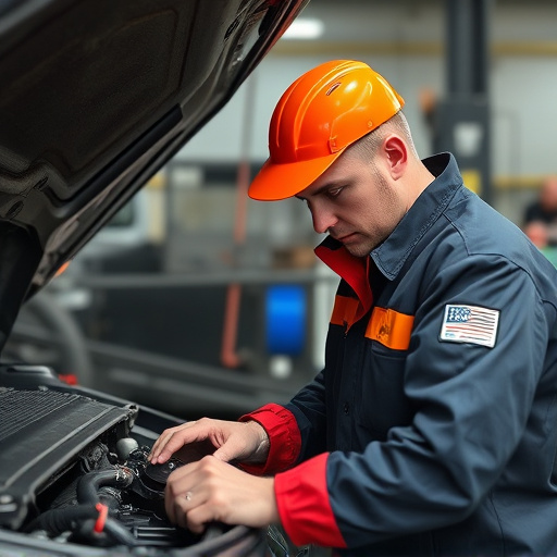 auto technician working
