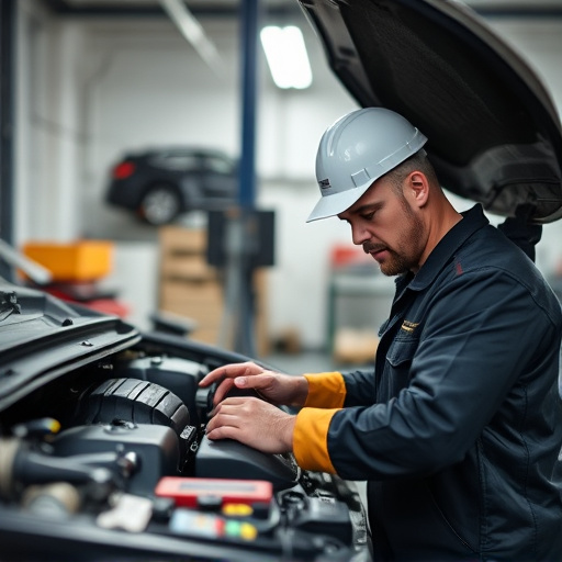auto technician working