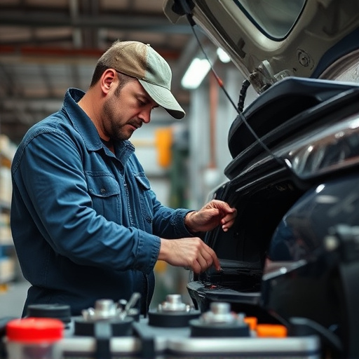 auto technician working
