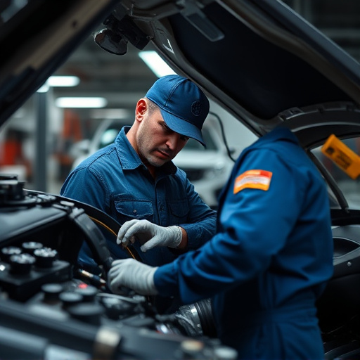 auto technician working