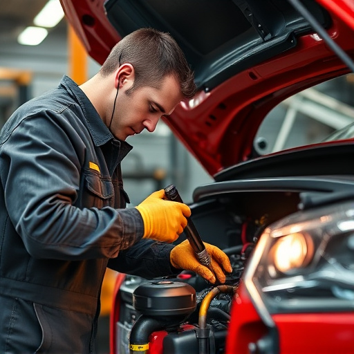 auto technician working