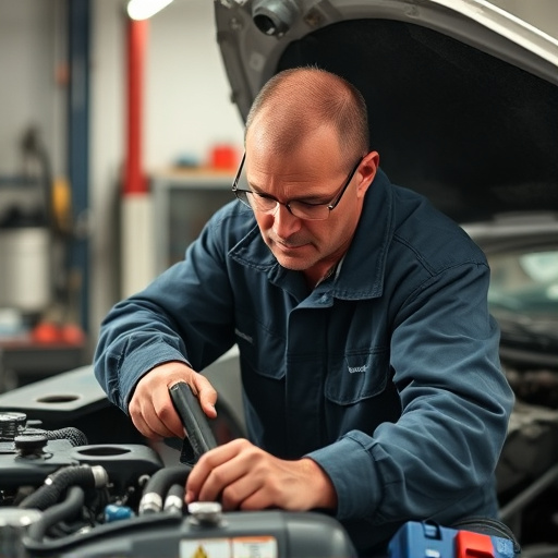 auto technician working