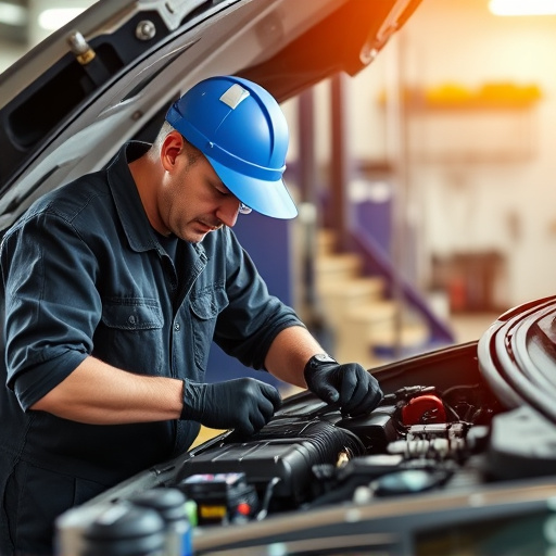 auto technician working