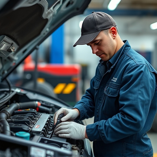 auto technician working