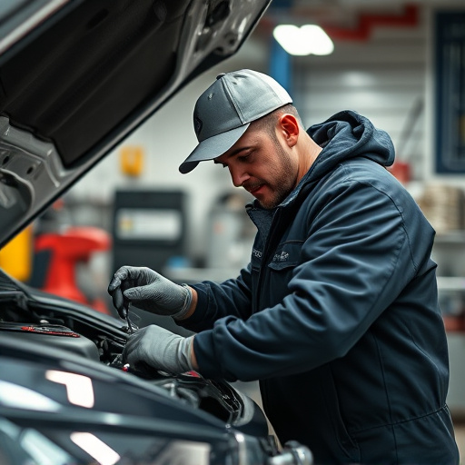 auto technician working