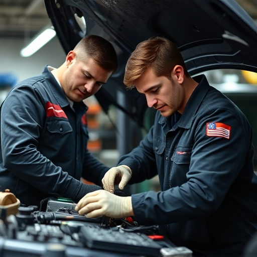 auto technician working