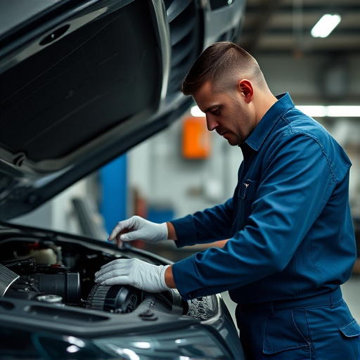 auto technician working