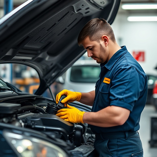 auto technician working