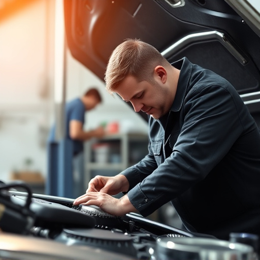auto technician working