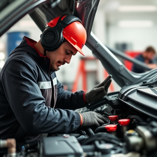 auto technician working