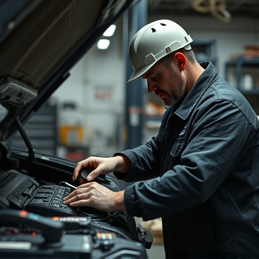 auto technician working
