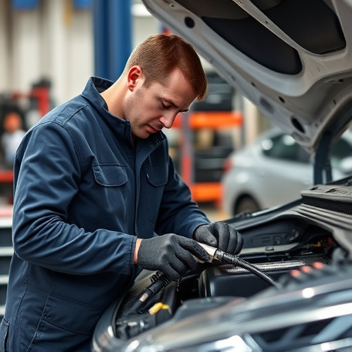 auto technician working