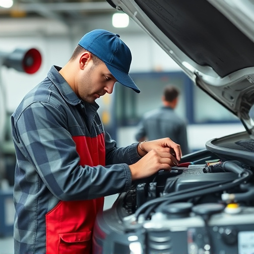 auto technician working