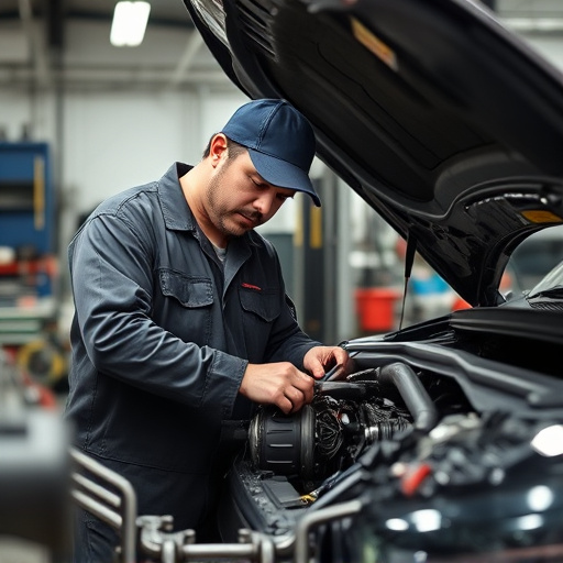 auto technician working