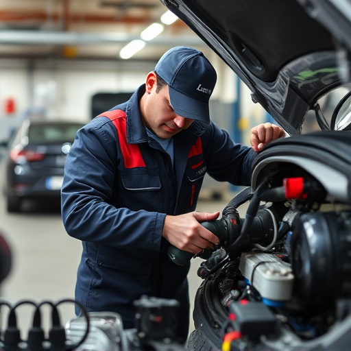 auto technician working