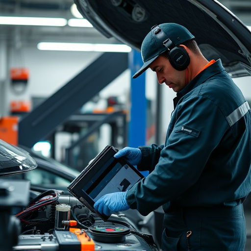 auto technician working