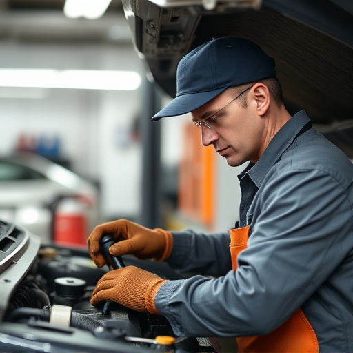 auto technician working