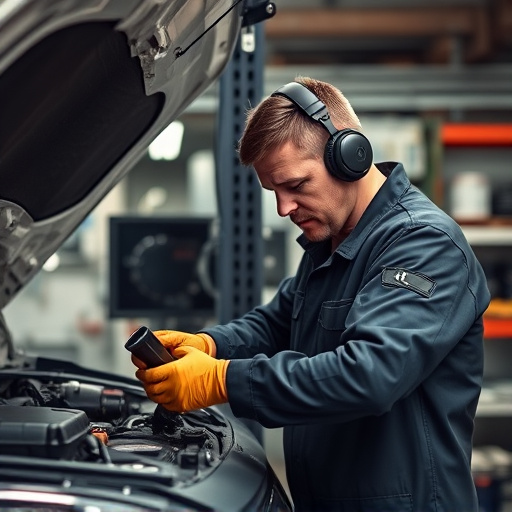 auto technician working