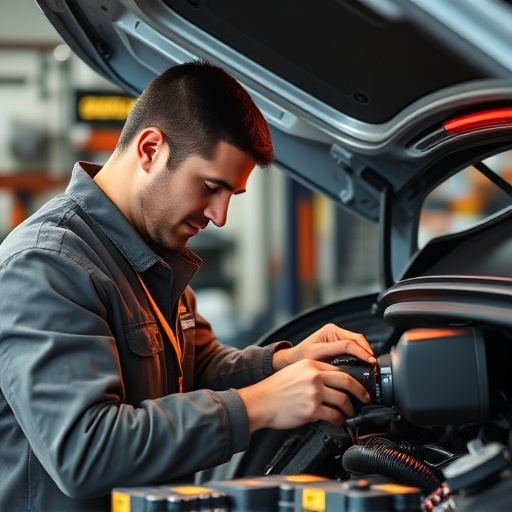 auto technician working