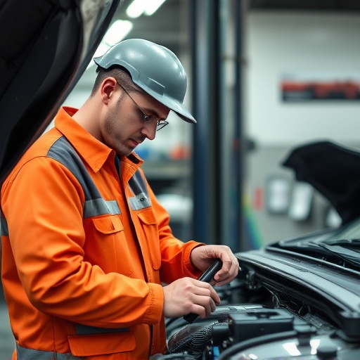 auto technician working