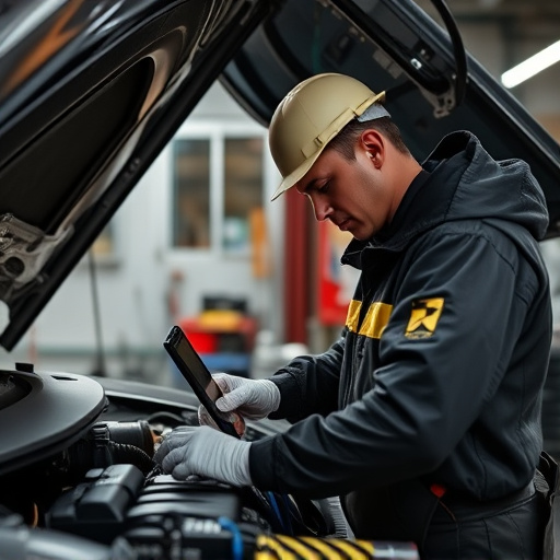 auto technician working