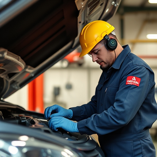 auto technician working