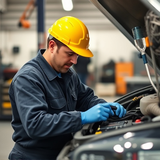 auto technician working
