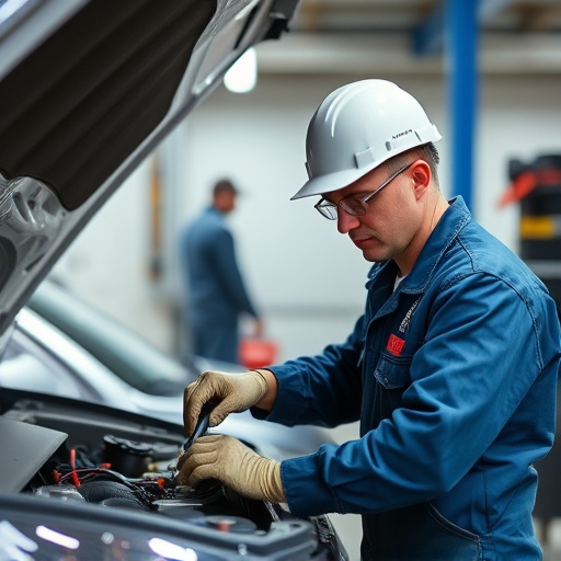auto technician working