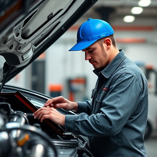 auto technician working