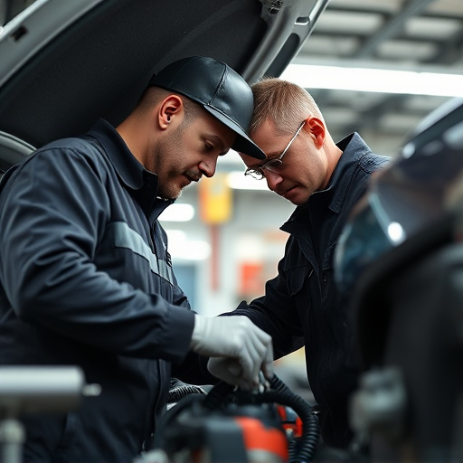 auto technician working