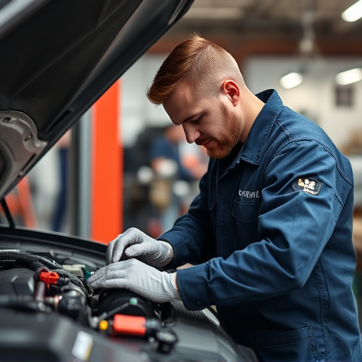auto technician working