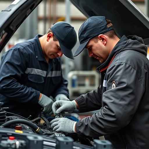 auto technician working