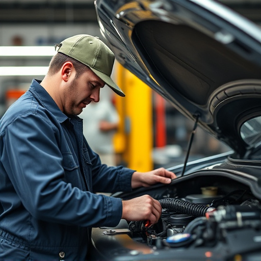 auto technician working