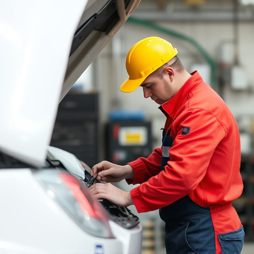 auto technician working